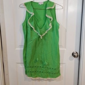 Mud Pie Green Cotton dress